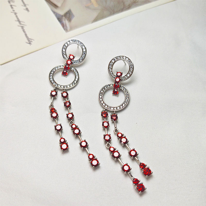 18K Gold Plated 5A Zirconia Drop Earrings - Hypoallergenic Statement Jewelry