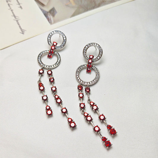 18K Gold Plated 5A Zirconia Drop Earrings - Hypoallergenic Statement Jewelry
